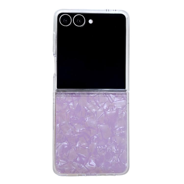 Funda con textura perlada para Samsung Galaxy Z Flip7 (morada)