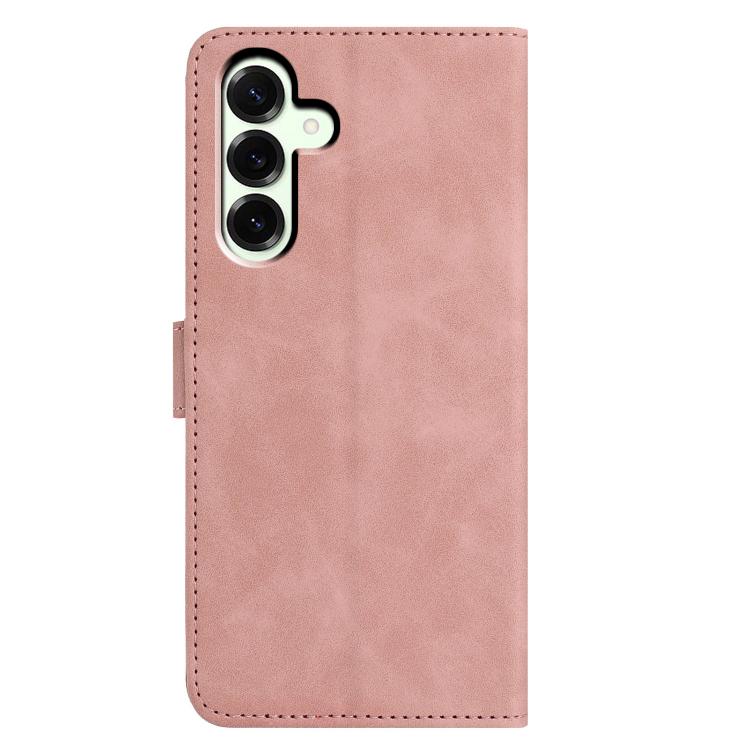 Funda de cuero con relieve y diseño de mariposas para Samsung Galaxy A17 5G (rosa)