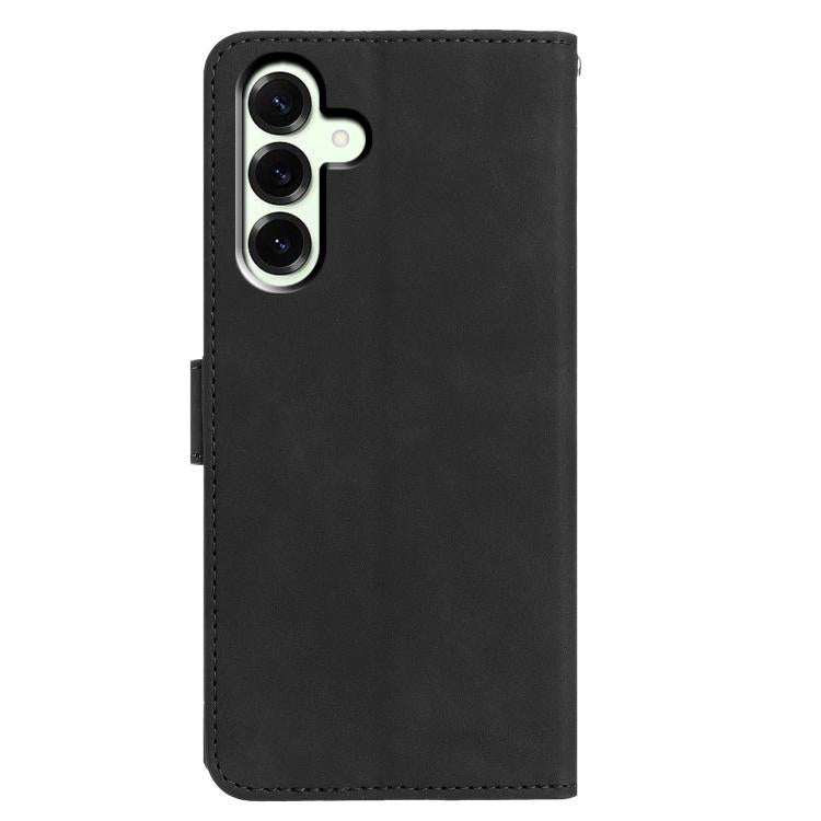 Funda de cuero con relieve y diseño de mariposas para Samsung Galaxy A17 5G (negra)