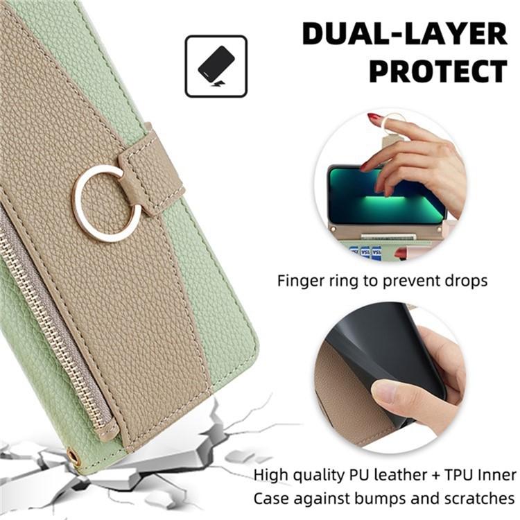 Funda de cuero con textura de lichi cruzada para Samsung Galaxy S25 Ultra 5G (verde)