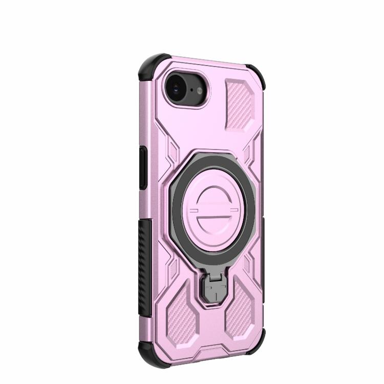 Funda magnética de TPU y PC MagSafe de color sólido para iPhone 16e J-20 (rosa)