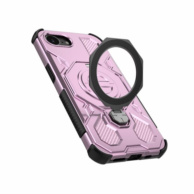 Funda magnética de TPU y PC MagSafe de color sólido para iPhone 16e J-20 (rosa)
