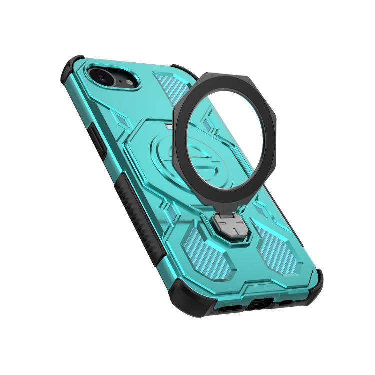 Funda magnética de TPU y PC MagSafe de color sólido para iPhone 16e y J-20 (azul lago)
