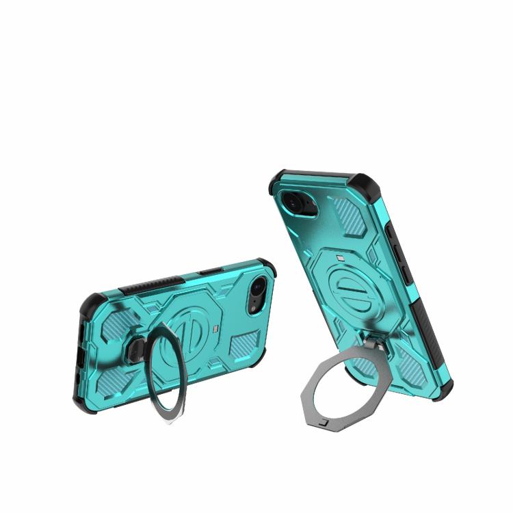 Funda magnética de TPU y PC MagSafe de color sólido para iPhone 16e y J-20 (azul lago)