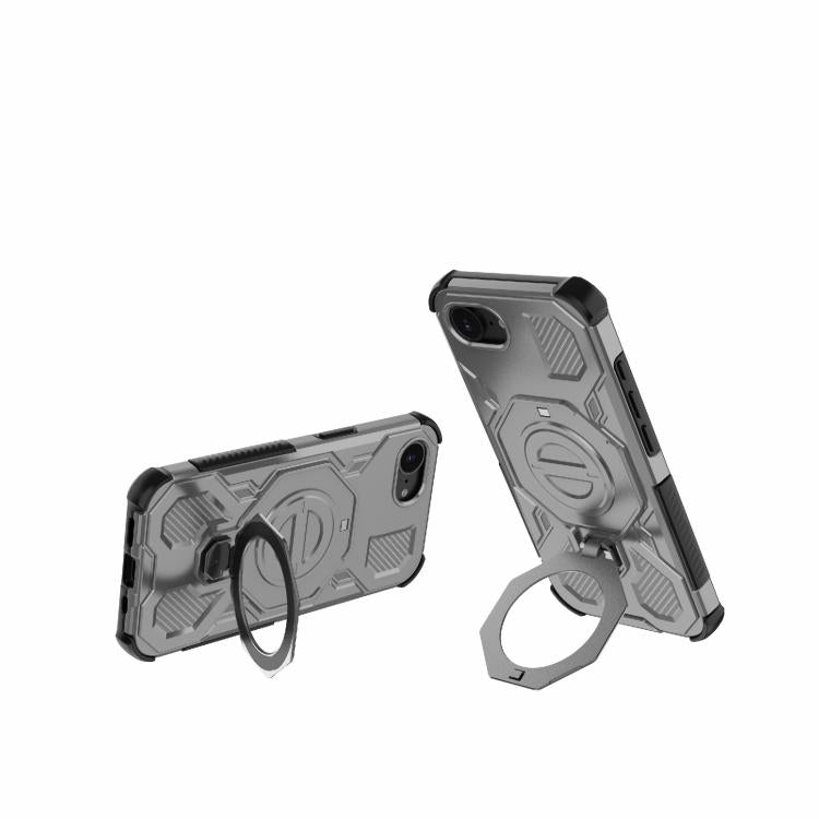 Funda magnética de TPU y PC MagSafe de color sólido para iPhone 16e y J-20 (gris)