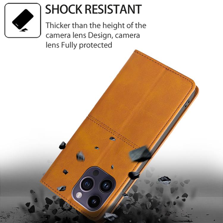 Funda magnética de cuero con textura de vaca para Samsung Galaxy S25 5G (marrón claro)