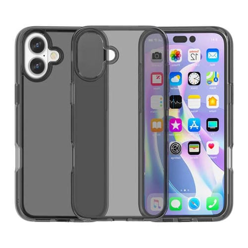 Funda antigolpes con purpurina Terminator para iPhone 17 (gris transparente)