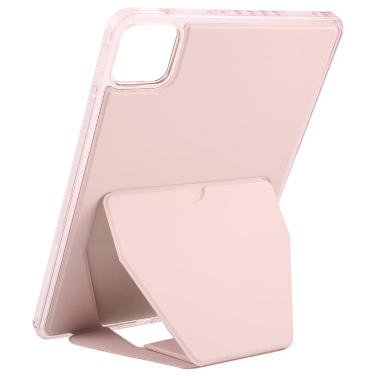Funda plegable con soporte magnético y parte trasera de cuero acrílico para Xiaomi Pad 7/7 Pro (rosa)