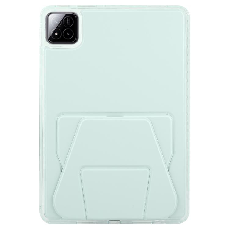 Funda plegable magnética de cuero acrílico para Xiaomi Pad 7/7 Pro (verde claro)