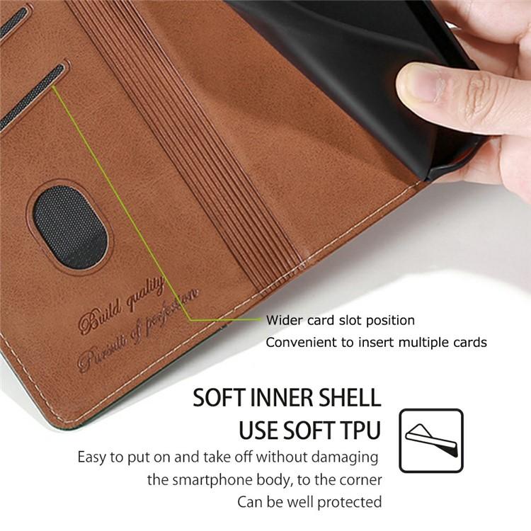 Funda de cuero con hebilla lateral en color de contraste para Samsung Galaxy S25 Ultra 5G (marrón claro y verde)