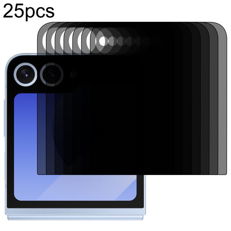 Protector de pantalla de cobertura completa con privacidad de 28 grados para Samsung Galaxy Z Flip7 5G, 25 unidades