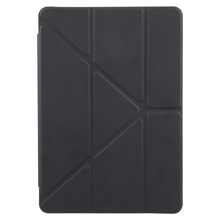 Funda de cuero acrílico transparente deformable para Redmi Pad SE 11 2025/Pad 2 (negro)