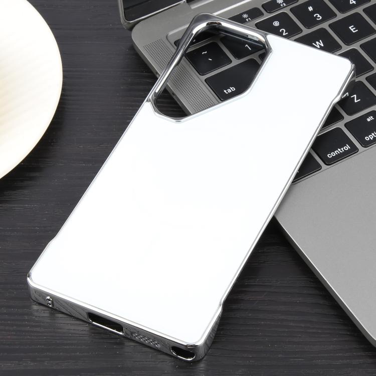 Funda de PC MagSafe antirreflejos, esmerilada, sin marco y galvanizada para Samsung Galaxy S23 Ultra 5G (blanco plateado)