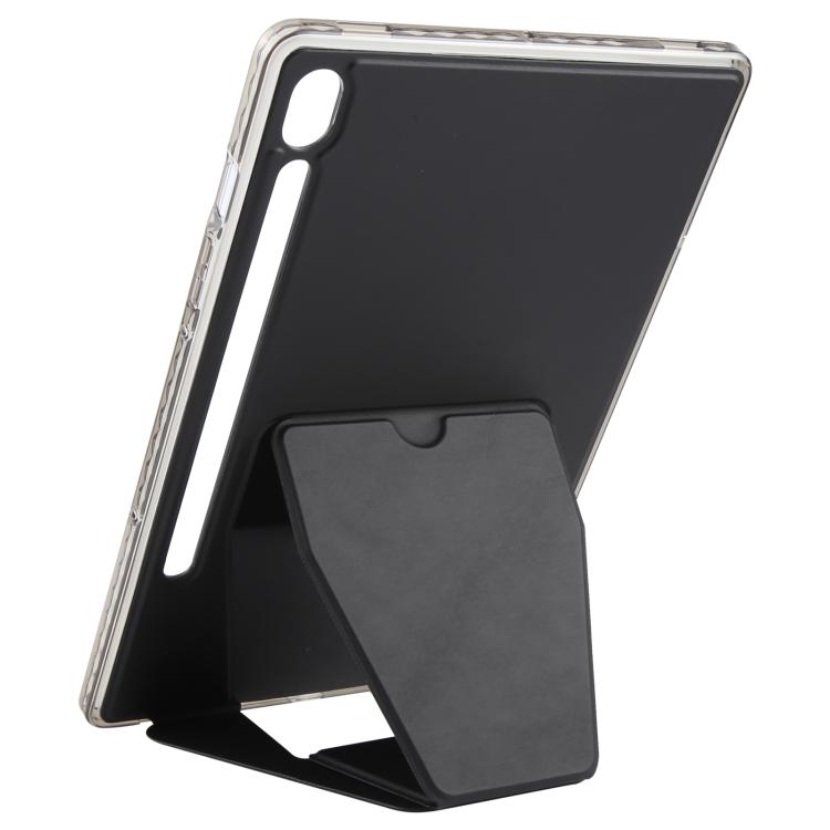 Funda plegable de cuero acrílico con soporte magnético para Samsung Galaxy Tab S10 FE/S9 (negro)