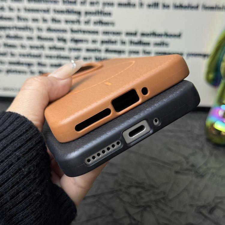 Funda de TPU con diseño de círculo fino MagSafe Litchi Grain para Xiaomi 14 Pro (azul claro)