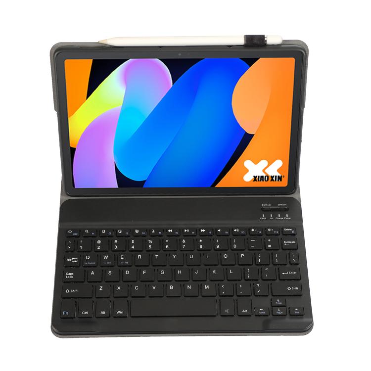 Funda de cuero ultrafina con teclado Bluetooth desmontable para tableta Lenovo Xiaoxin Pad de 11 pulgadas (2025 AM31) (negro)
