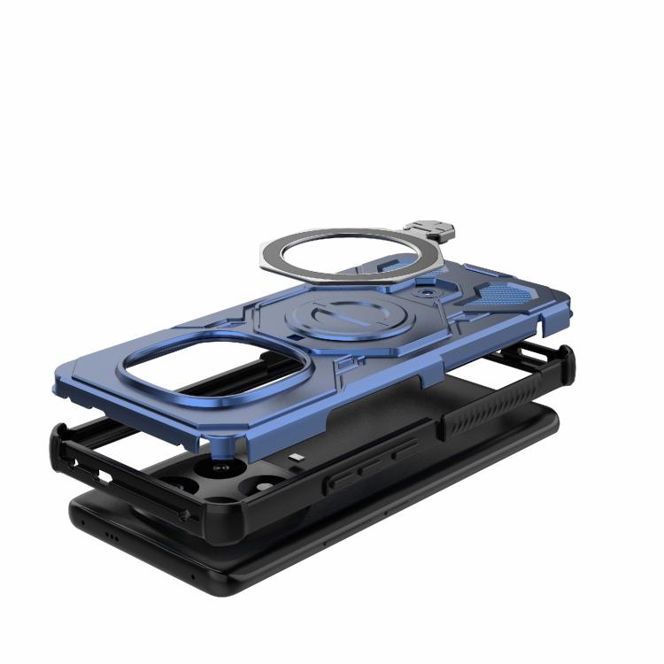 Funda de TPU + PC con cierre magnético MagSafe de color sólido para Redmi Note 14 Pro+ 5G Global J-20 (azul)