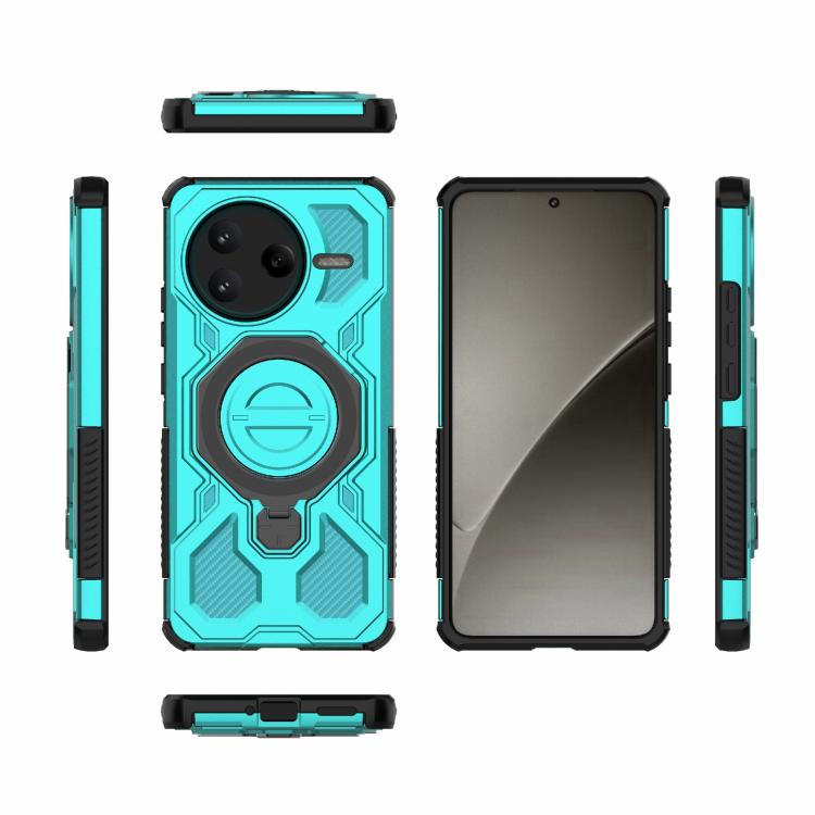 Funda magnética de TPU y PC MagSafe de color sólido para Redmi K80 J-20 (azul lago)