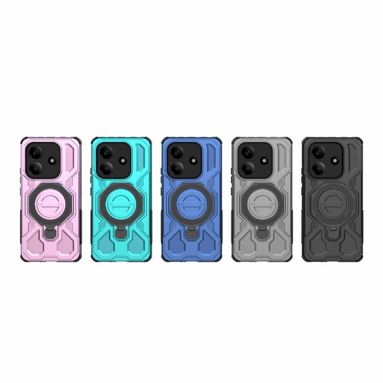 Funda magnética de TPU y PC MagSafe de color sólido para Redmi Note 14 5G J-20 (azul lago)