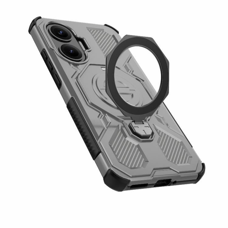 Funda magnética de TPU y PC MagSafe de color sólido para Redmi Turbo 4 Pro 5G J-20 (gris)