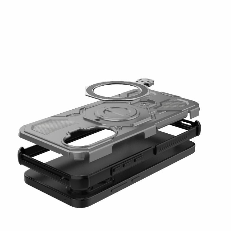 Funda magnética de TPU y PC MagSafe de color sólido para Redmi Turbo 4 Pro 5G J-20 (gris)