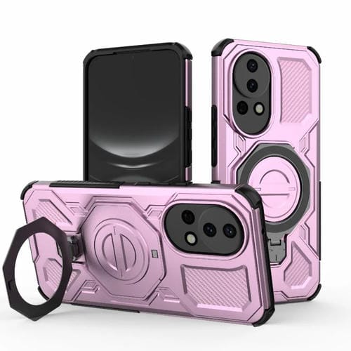 Funda magnética de TPU y PC MagSafe para Huawei Nova 12 5G J-20 (color sólido, rosa)