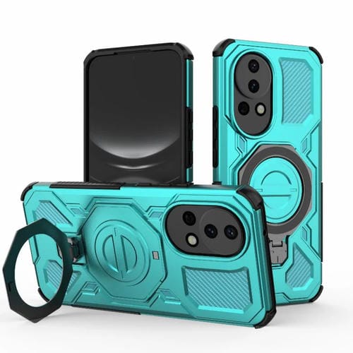 Funda magnética de TPU y PC para Huawei Nova 12 5G J-20 (color sólido, MagSafe) (azul lago)