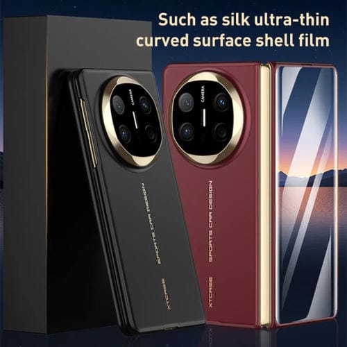 Funda plegable ultrafina con textura sedosa integrada GKK para Huawei Mate X6 (oro rojo)
