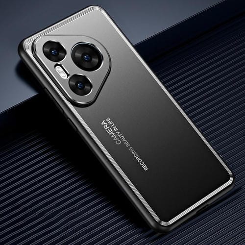 Funda de metal esmerilado para Huawei Pura 80 Pro 5G (negra)