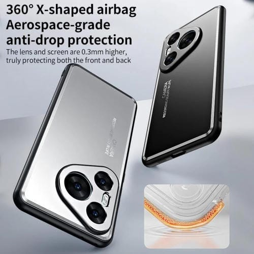 Funda de metal esmerilado para Huawei Pura 80 Ultra 5G (plateada)