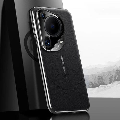 Funda para Huawei Pura 70 Ultra Premium con diseño de imitación galvanizada (negra)