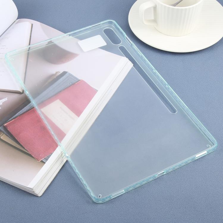 Funda híbrida de TPU y acrílico transparente para Samsung Galaxy Tab S9+/S10+ (verde)