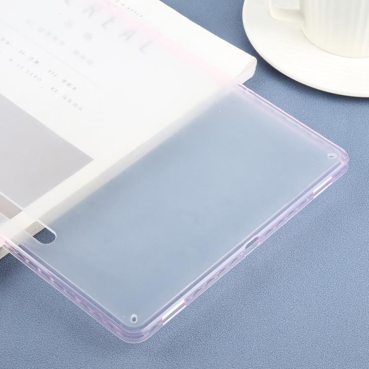 Funda híbrida de TPU y acrílico transparente para Samsung Galaxy Tab S9+/S10+ (rosa)