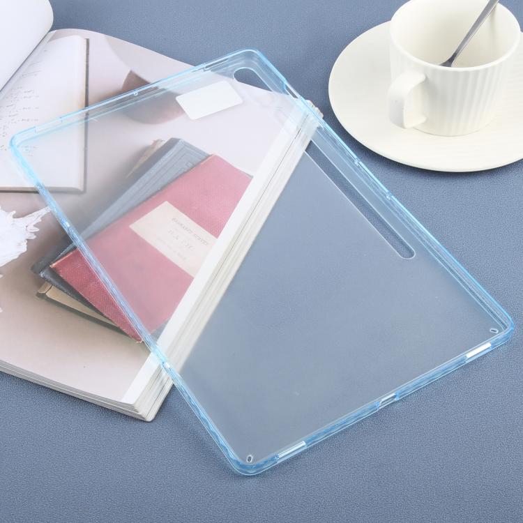 Funda híbrida de TPU y acrílico transparente para Samsung Galaxy Tab S9+/S10+ (azul hielo)