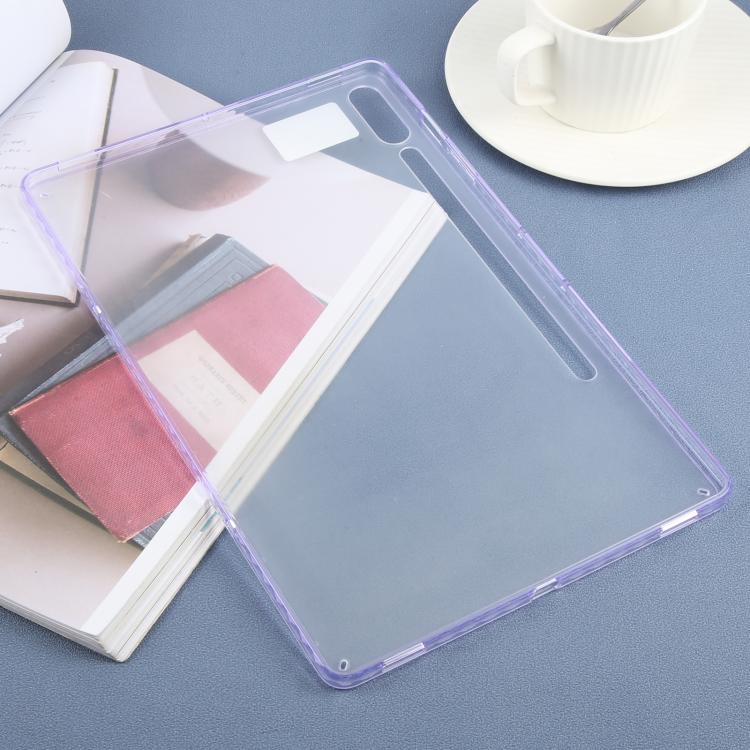 Funda híbrida de TPU y acrílico transparente para Samsung Galaxy Tab S9+/S10+ (morado taro)