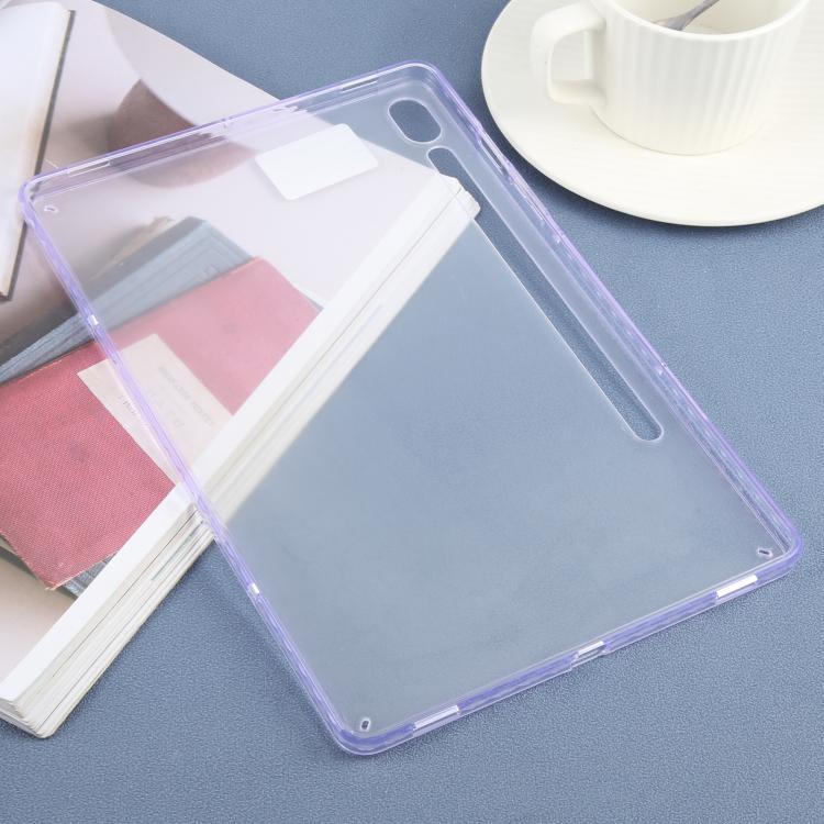 Funda híbrida de TPU y acrílico transparente para Samsung Galaxy Tab S9/S10 FE (morado taro)