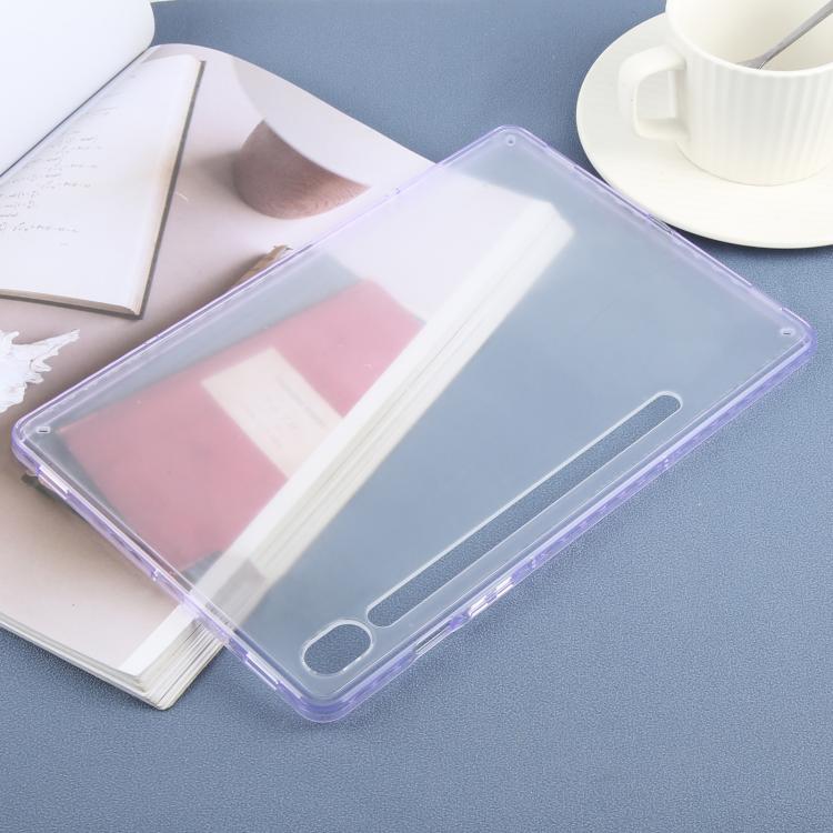 Funda híbrida de TPU y acrílico transparente para Samsung Galaxy Tab S9/S10 FE (morado taro)