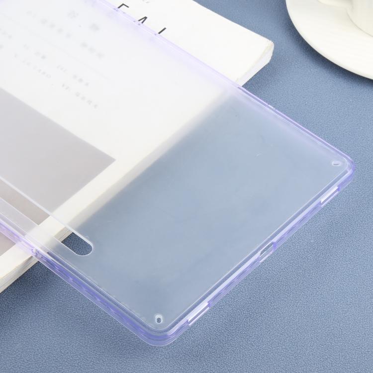 Funda híbrida de TPU y acrílico transparente para Samsung Galaxy Tab S9/S10 FE (morado taro)