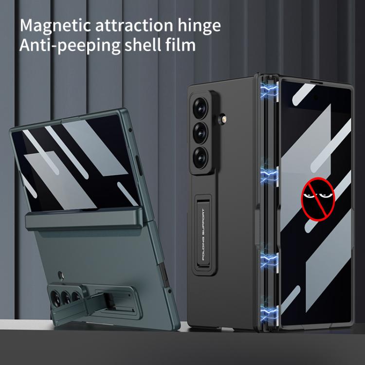 Funda plegable magnética con película de privacidad integrada GKK para Samsung Galaxy Z Fold7 5G (verde)