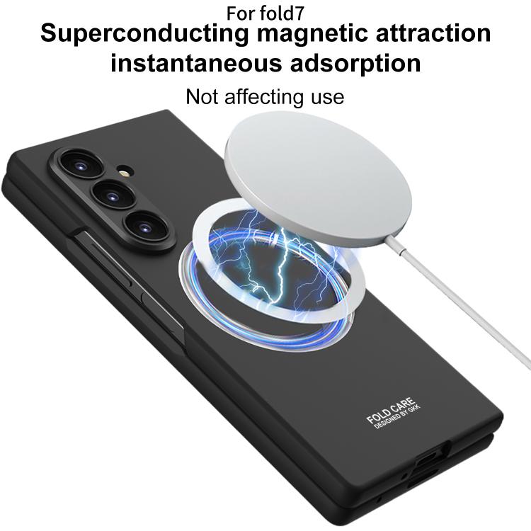 Funda ultrafina con MagSafe integrado GKK para Samsung Galaxy Z Fold7 5G (gris titanio)