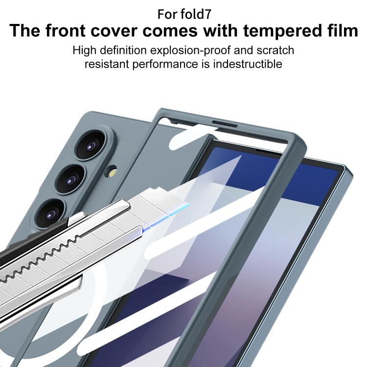 Funda ultrafina con MagSafe integrado GKK para Samsung Galaxy Z Fold7 5G (gris titanio)