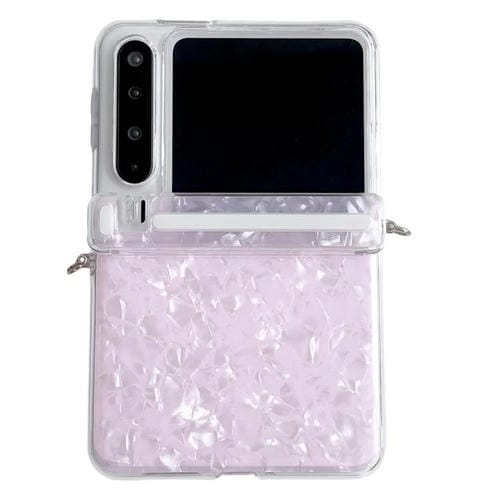 Funda para Huawei Pura X con textura perlada y hebilla lateral (rosa)