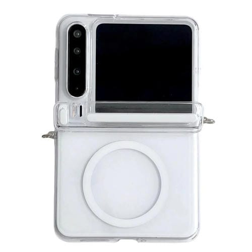 Funda MagSafe transparente con eje y hebilla lateral para Huawei Pura X