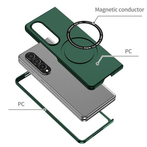 Funda de PC Kalebol MagSafe esmerilada a prueba de golpes para Samsung Galaxy Z Fold6 (verde)