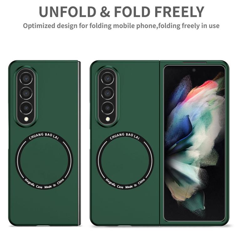Funda de PC Kalebol MagSafe esmerilada a prueba de golpes para Samsung Galaxy Z Fold6 (negra)