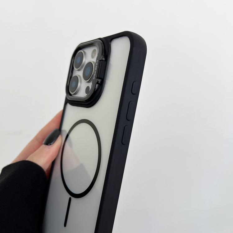 Funda magnética MagSafe para iPhone 12 Pro Max con soporte para lente de PC (gris)
