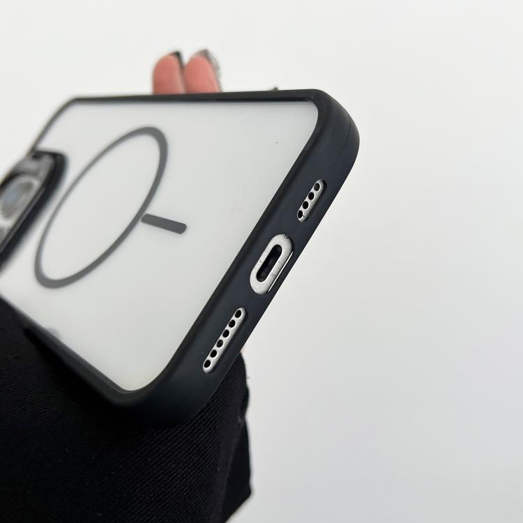 Funda magnética MagSafe para iPhone 14 Pro con soporte para lente de PC (naranja)