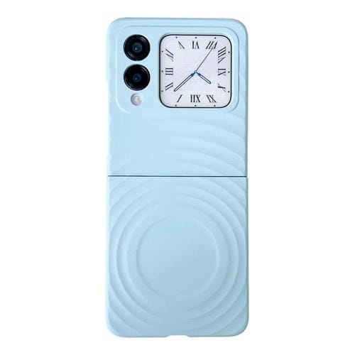Funda de PC con textura ondulada MagSafe para Huawei nova Flip (azul claro)