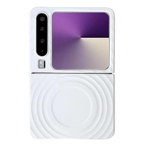 Funda de PC con textura MagSafe y tacto suave para Huawei Pura X (blanca)