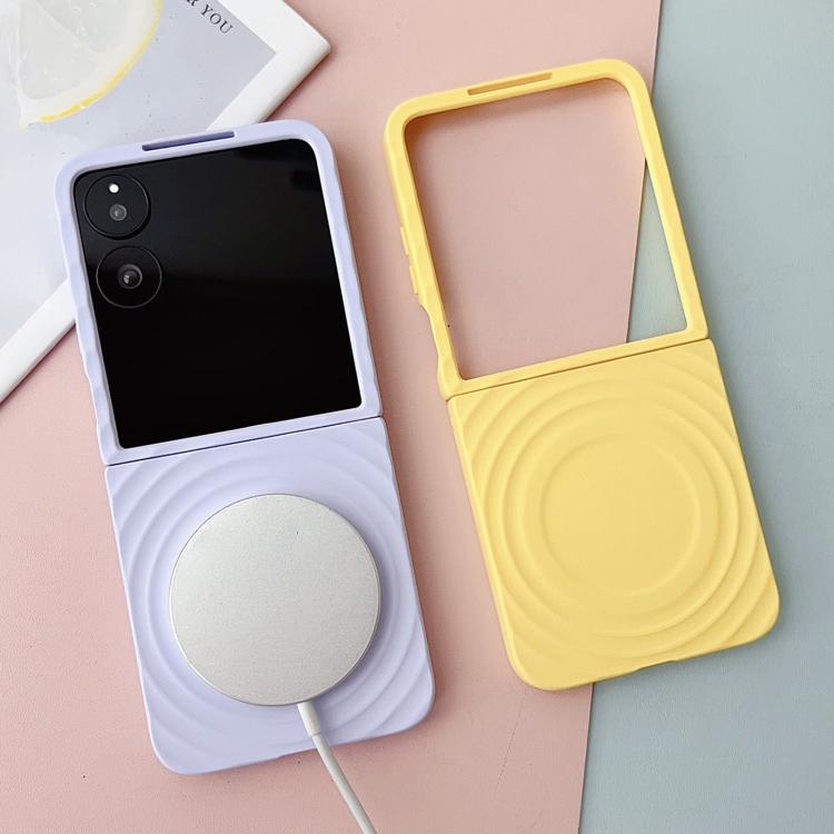 Funda para Xiaomi Mix Flip Wave Texture MagSafe Skin Feel PC (blanca)